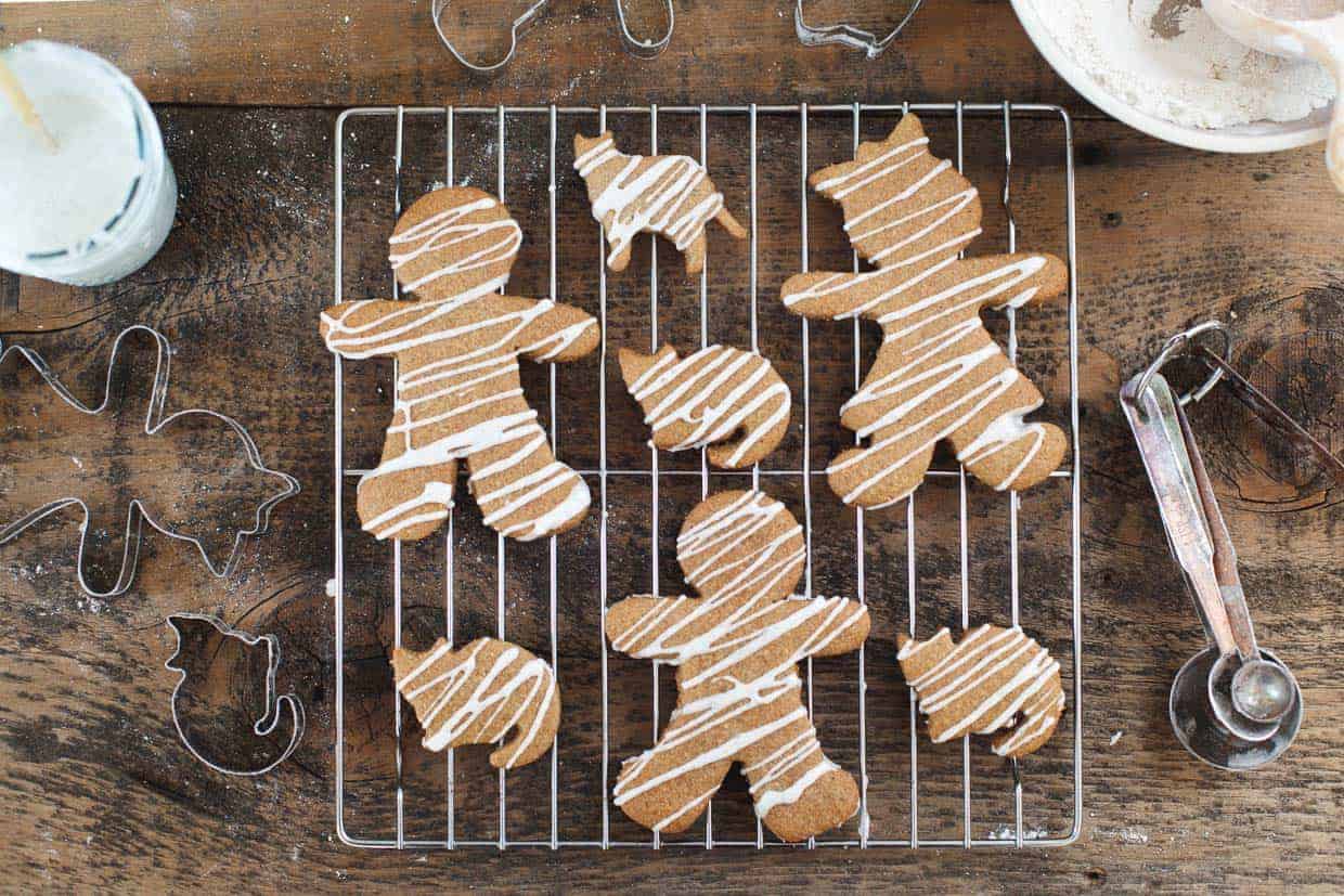 Lemon Iced Gingerbread Cookies