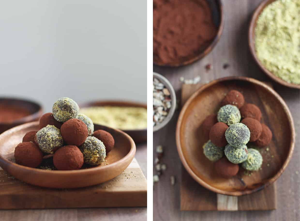 Healthy Nutella Truffles with Pistachio