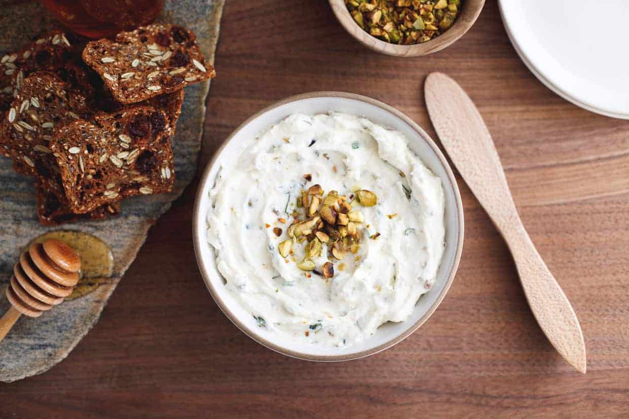 Herbed Ricotta Spread with Pistachios