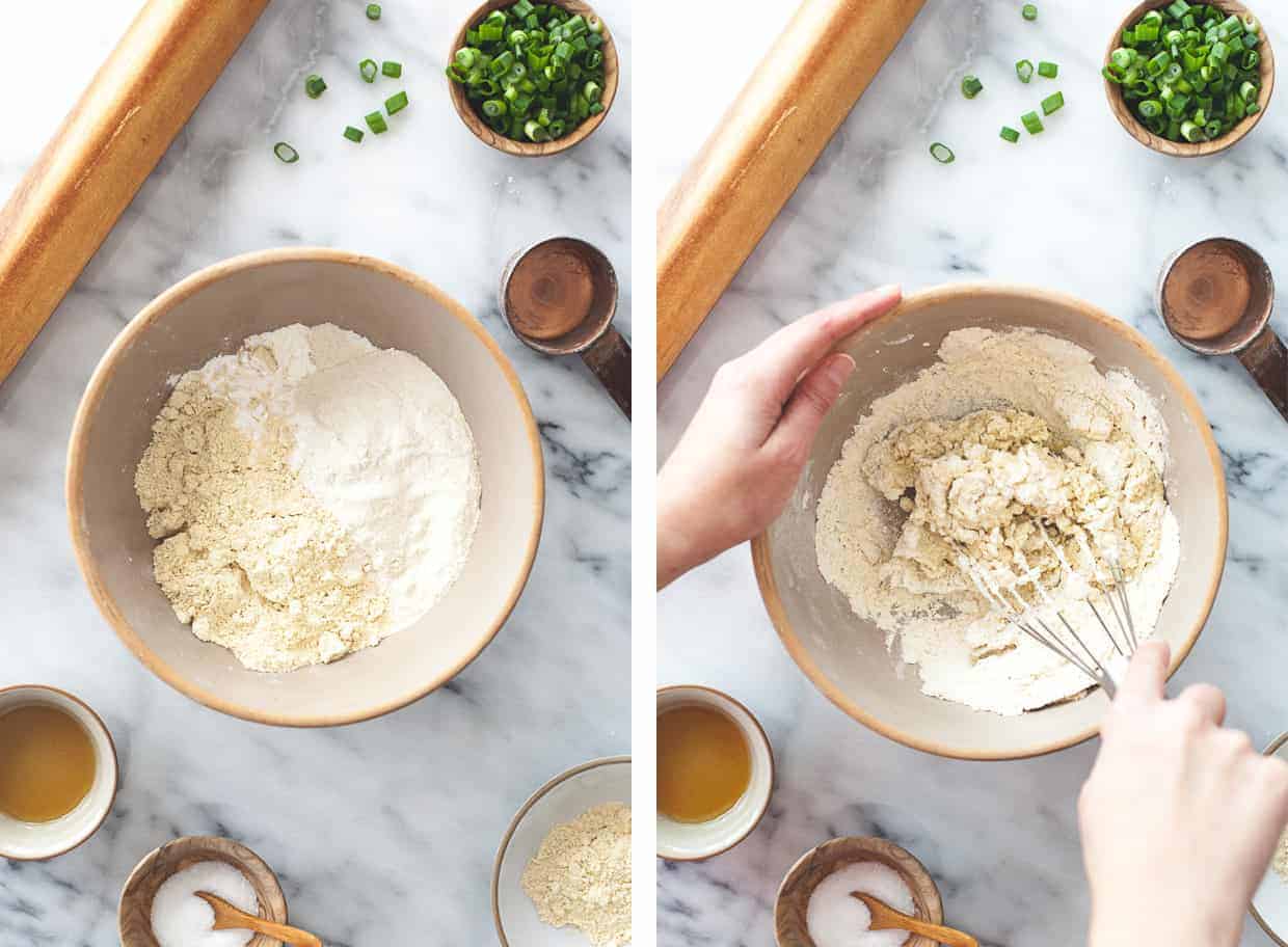 Gluten-Free Scallion Pancakes Prep