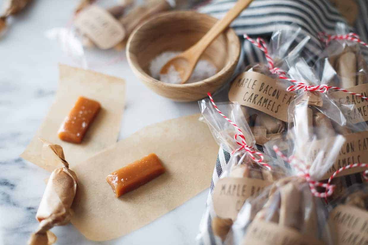 Soft Maple Bacon Fat Caramels