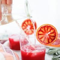 Blood Orange and Sage Sparkling Soda