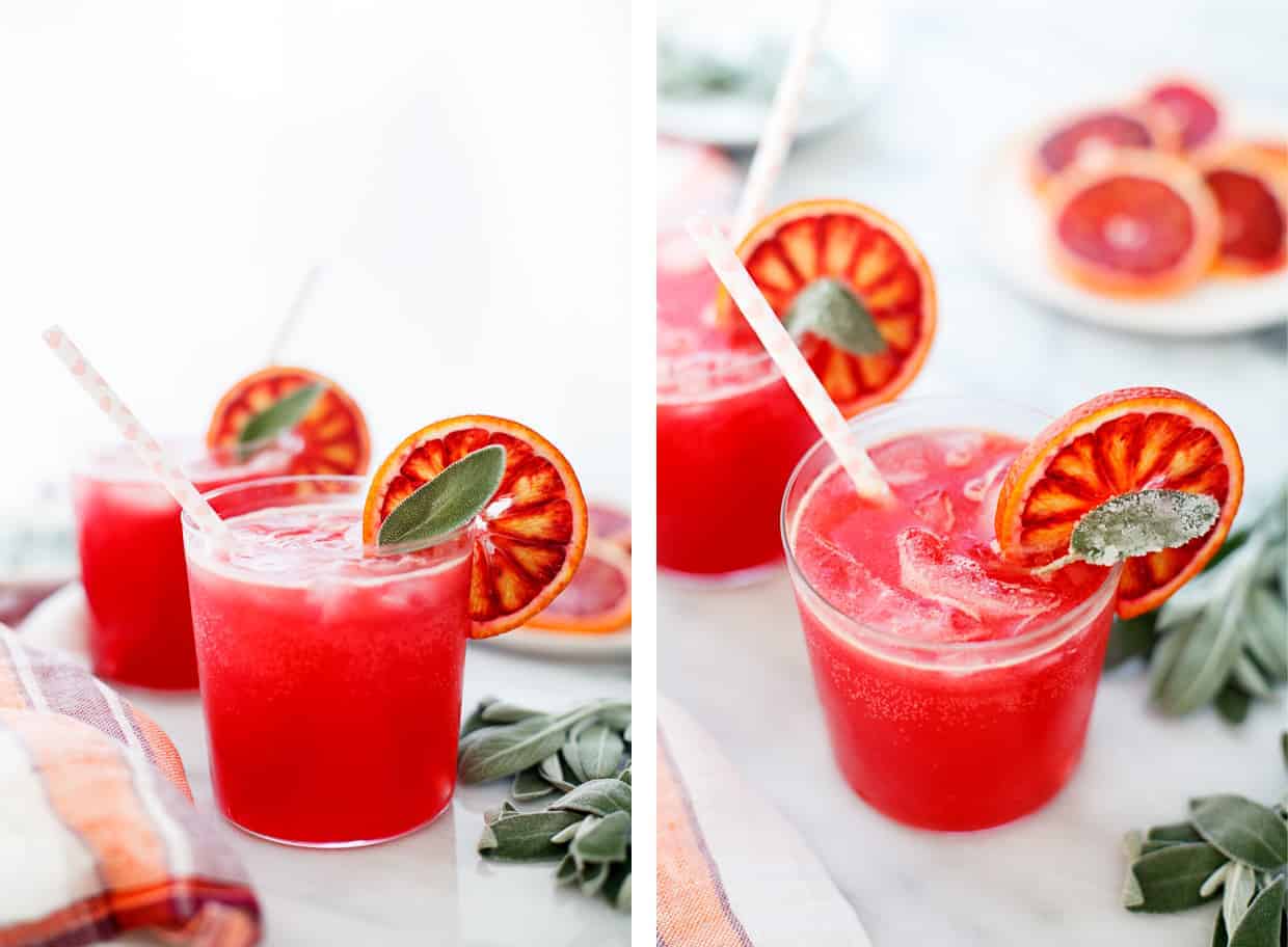 Sage and Blood Orange Sparkling Soda