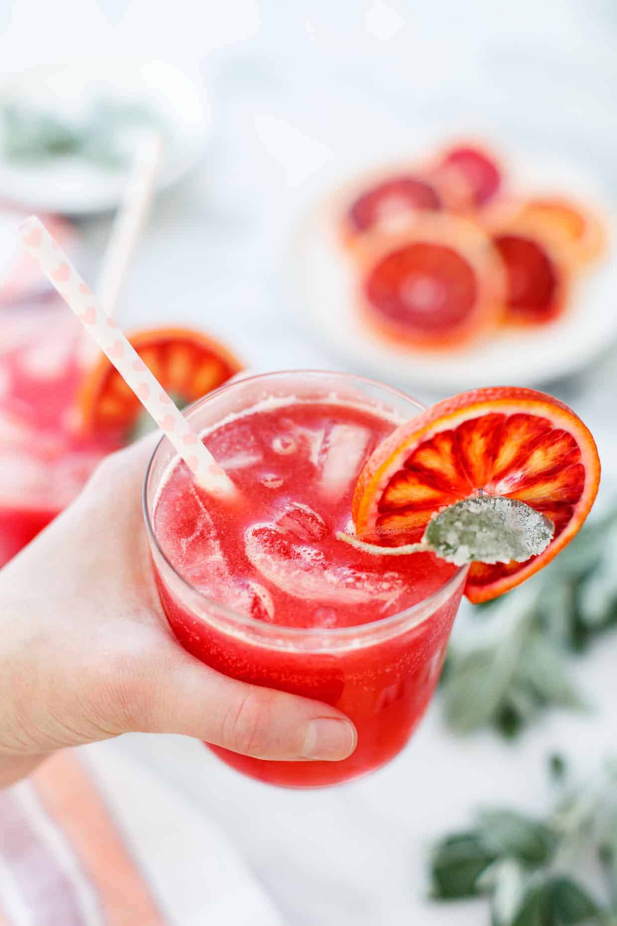 Sparkling Blood Orange & Sage Soda