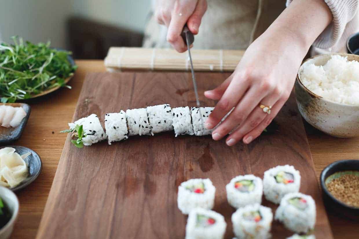 Homemade Cooked Sushi Rolls (no sushi kit needed) - Anna Cooking Concept