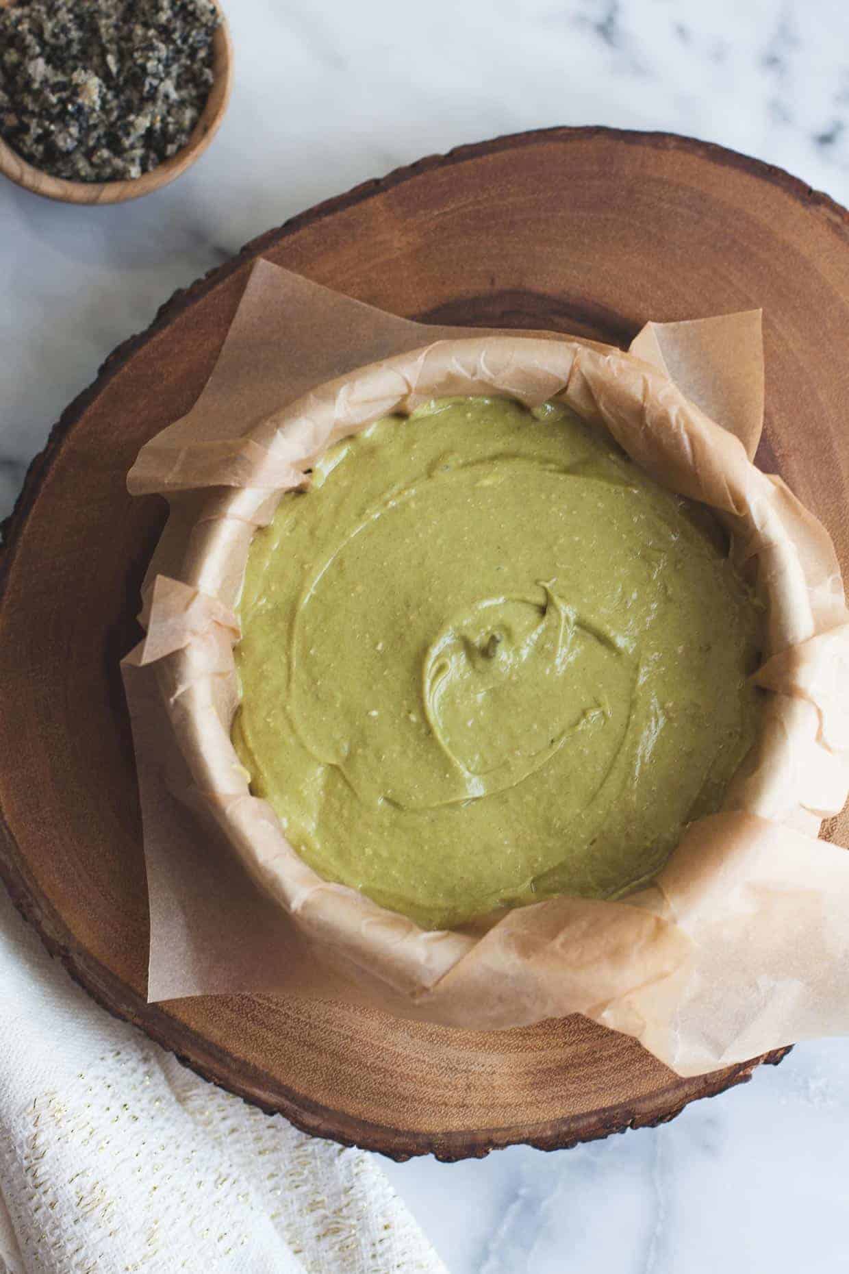 Gluten-free Matcha Cake Batter