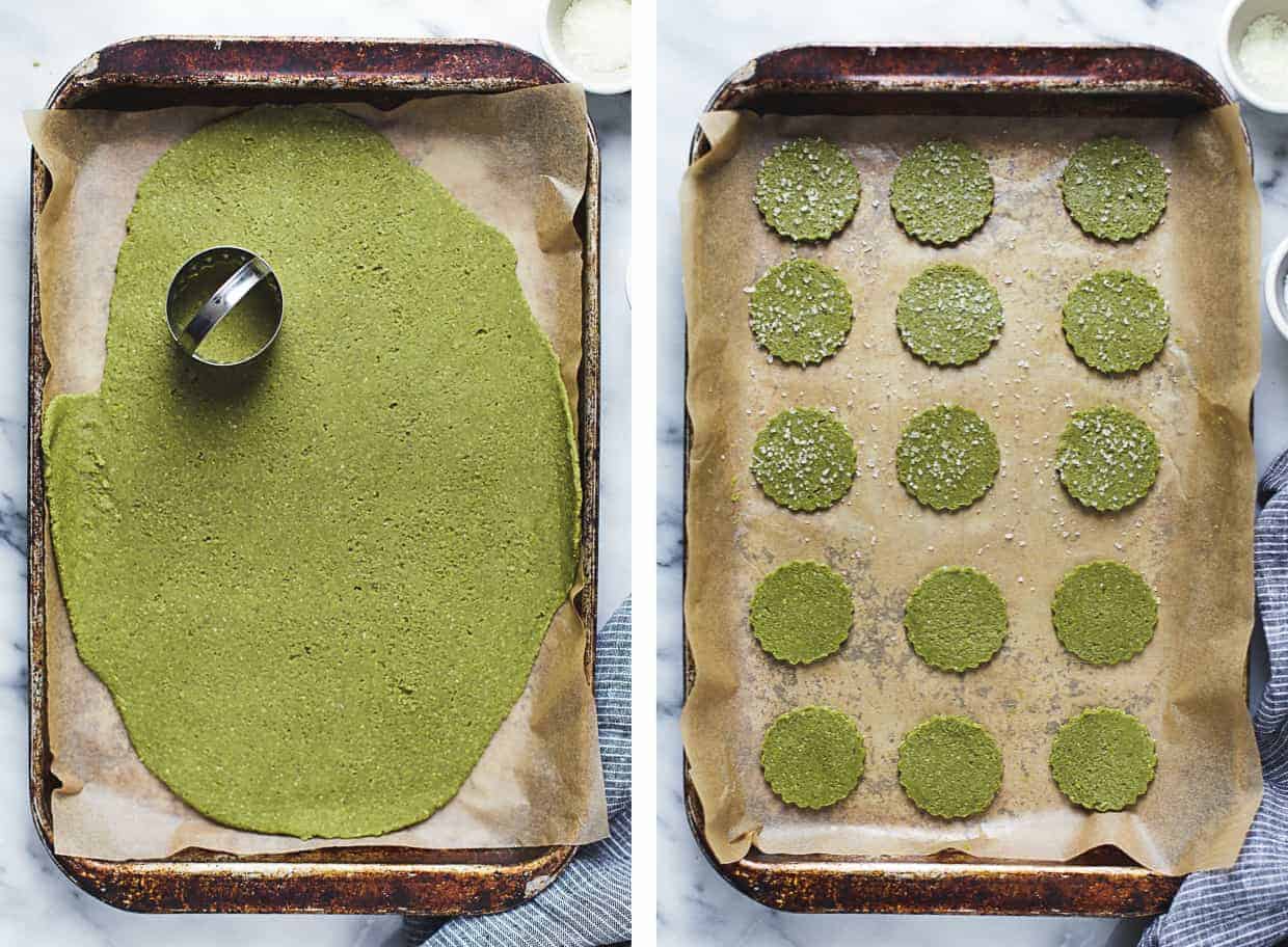 Pumpkin Seed Matcha Shortbread Cookies