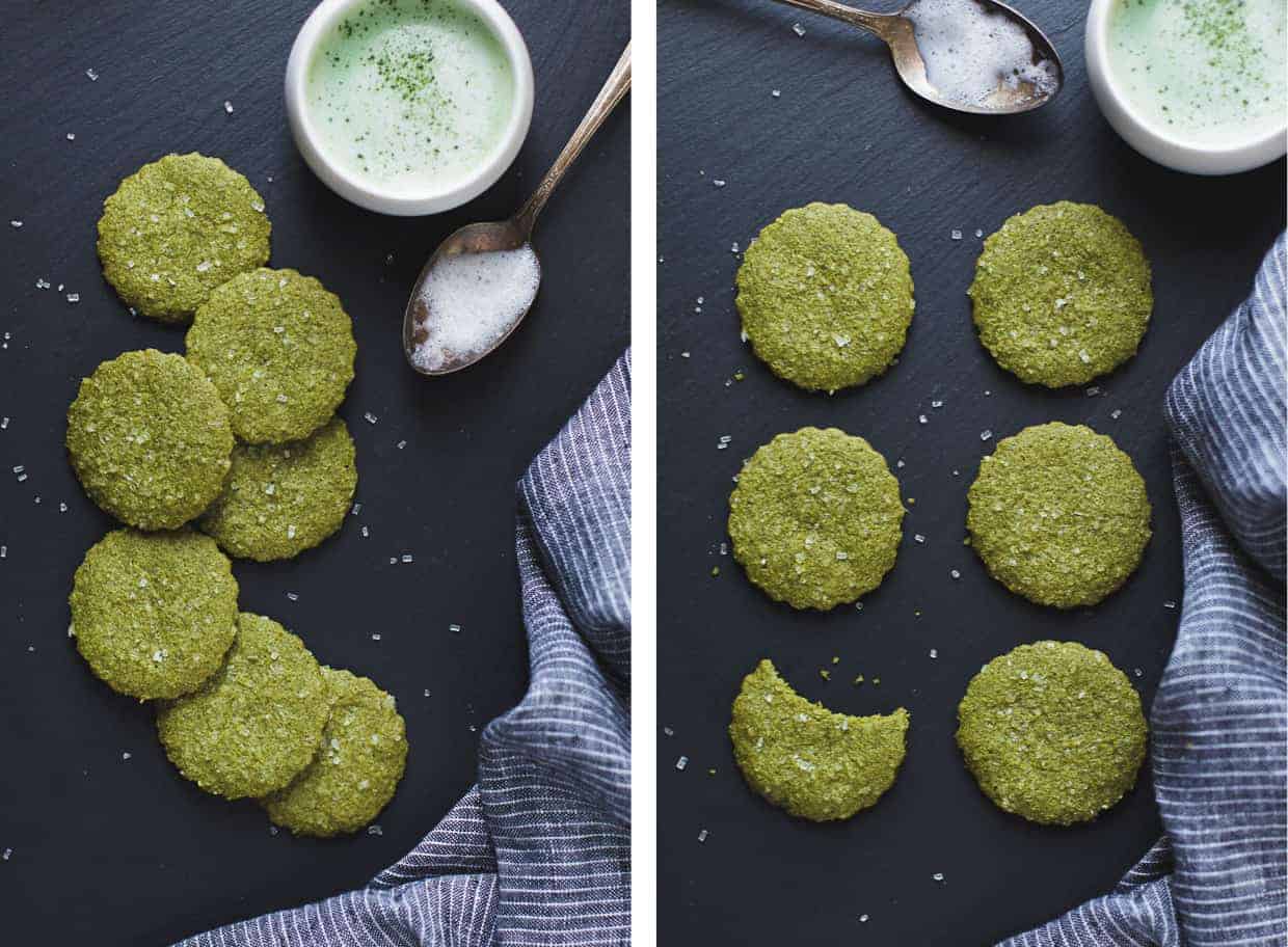 Gluten-free Matcha Shortbread Cookies