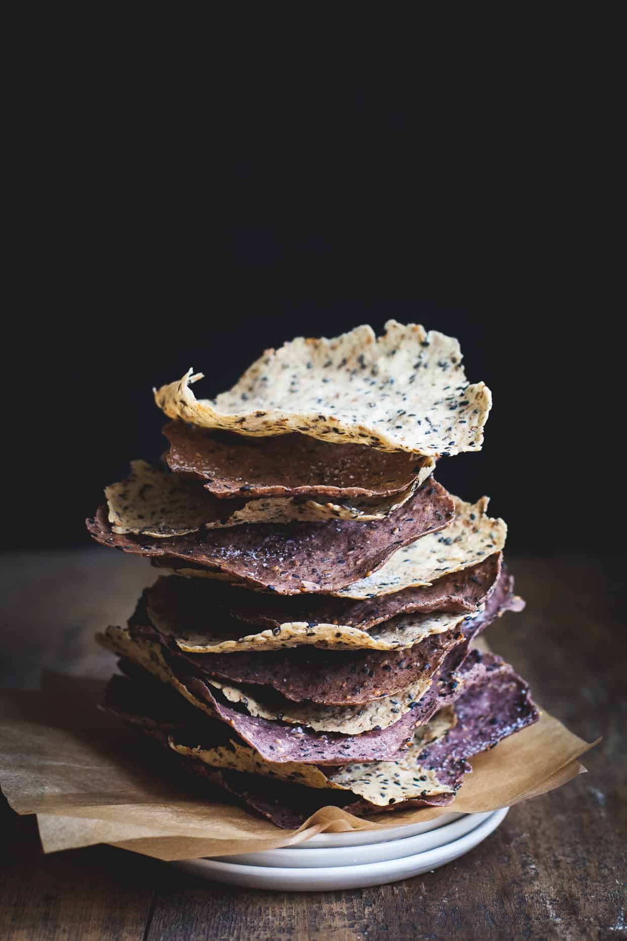 Black Sesame and Wild Rice Crackers - Gluten-free