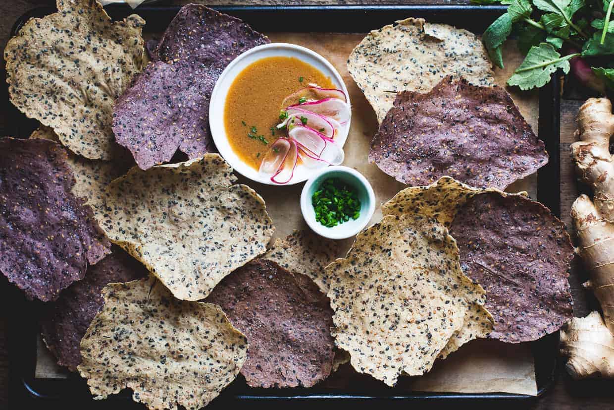 Sesame and Wild Rice Crackers