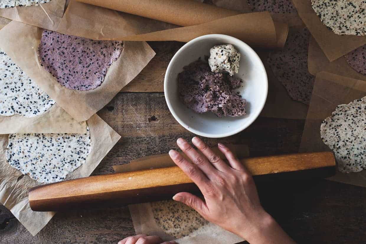 Purple Wild Rice Crackers