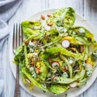 Little Gem Spring Salad with Toasted Seeds & Herbed Goat Cheese