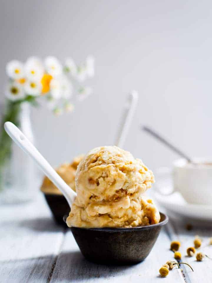 Chamomile Honeycomb Ice Cream