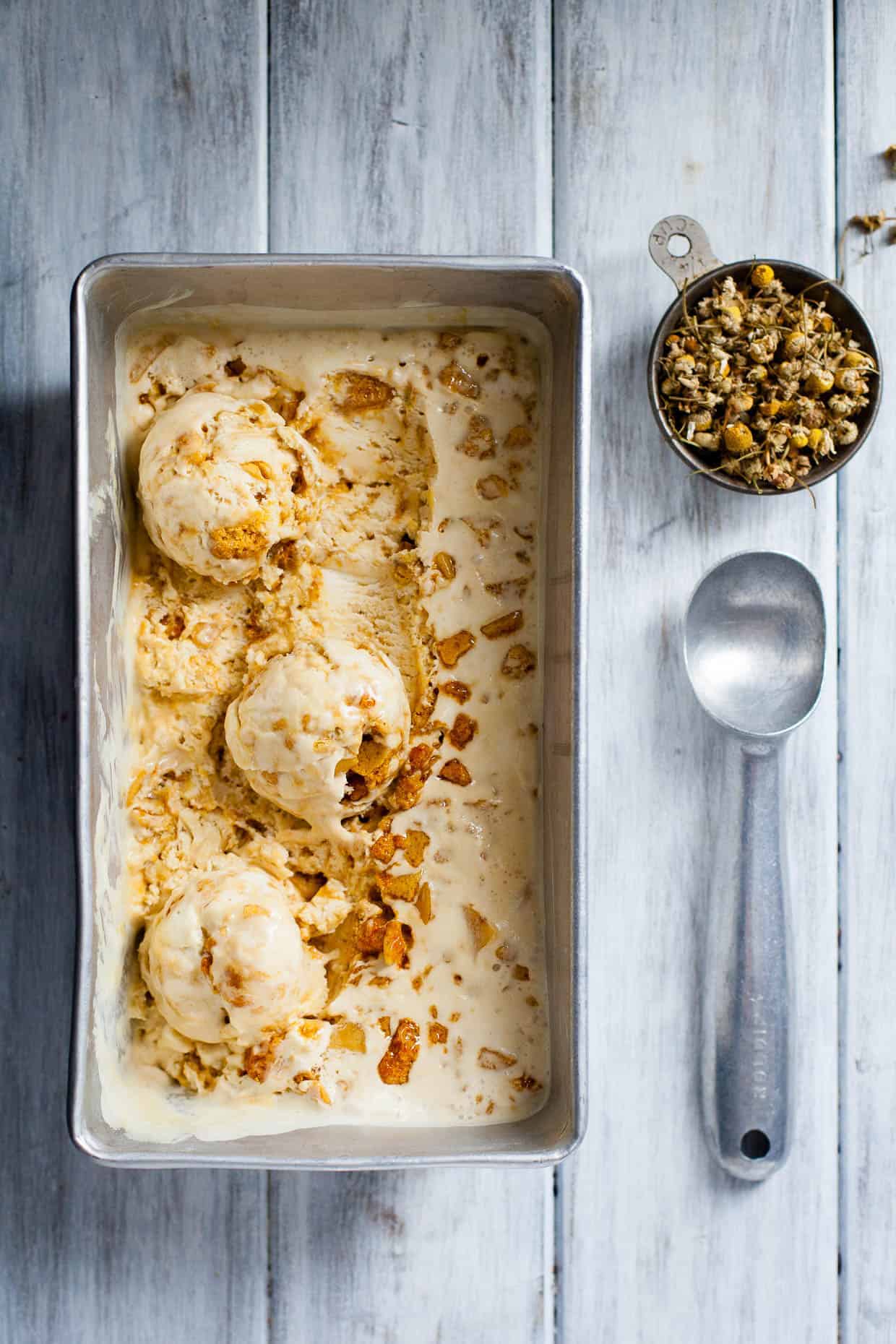 Chamomile Honeycomb Ice Cream