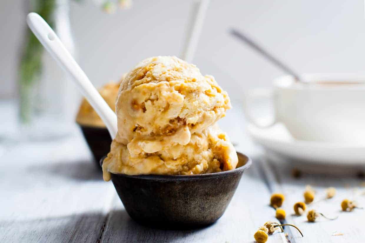 Chamomile Honeycomb Ice Cream