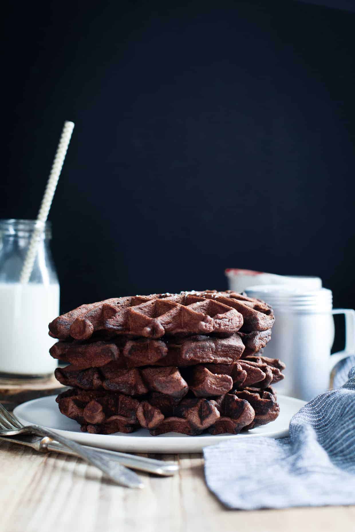 Chocolate Chestnut Waffles