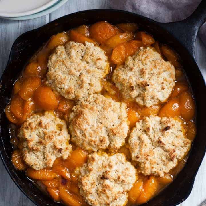 Apricot Cobbler with Buttermilk Biscuits