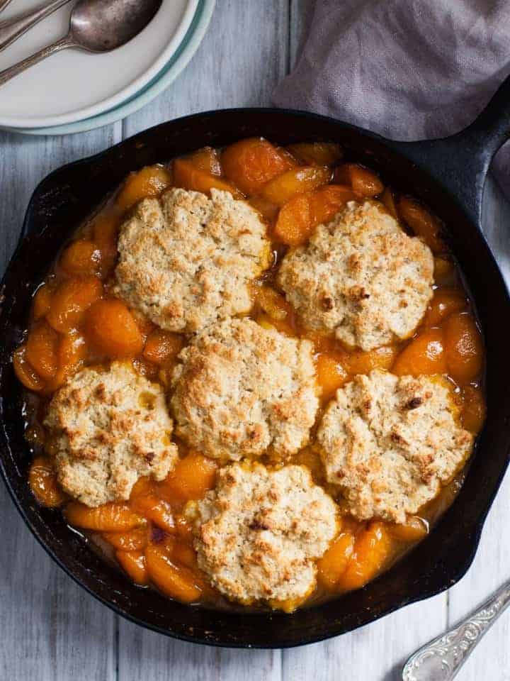 Apricot Cobbler with Buttermilk Biscuits