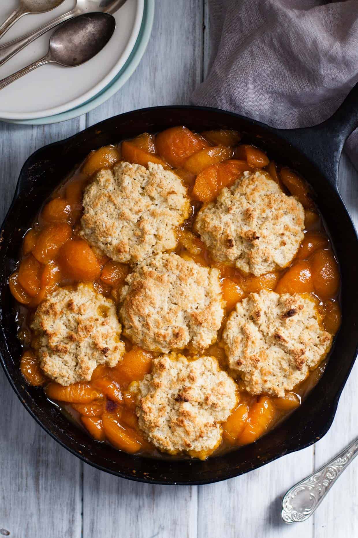 Apricot Cobbler with Buttermilk Biscuits