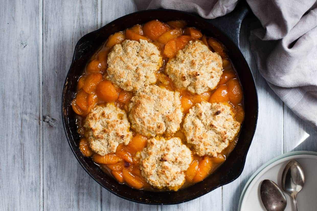 Apricot Cobbler with Buttermilk Biscuits