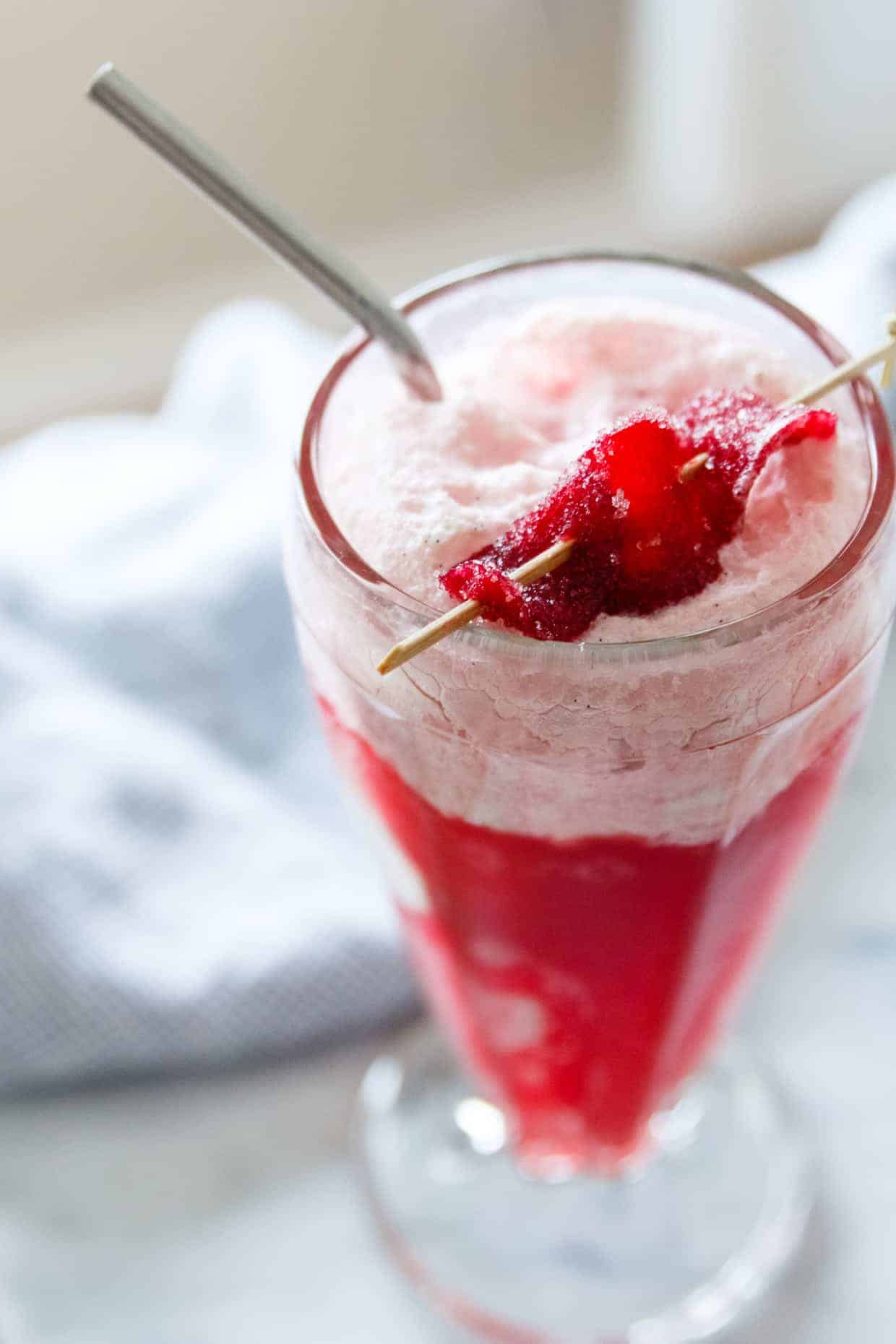 Hibiscus Ginger Ice Cream Floats