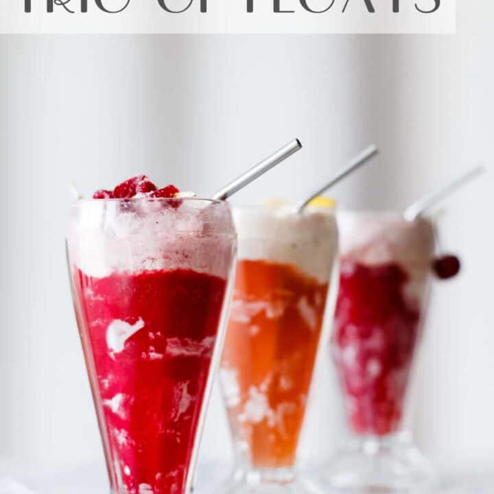 Hibiscus Ginger Ice Cream Floats