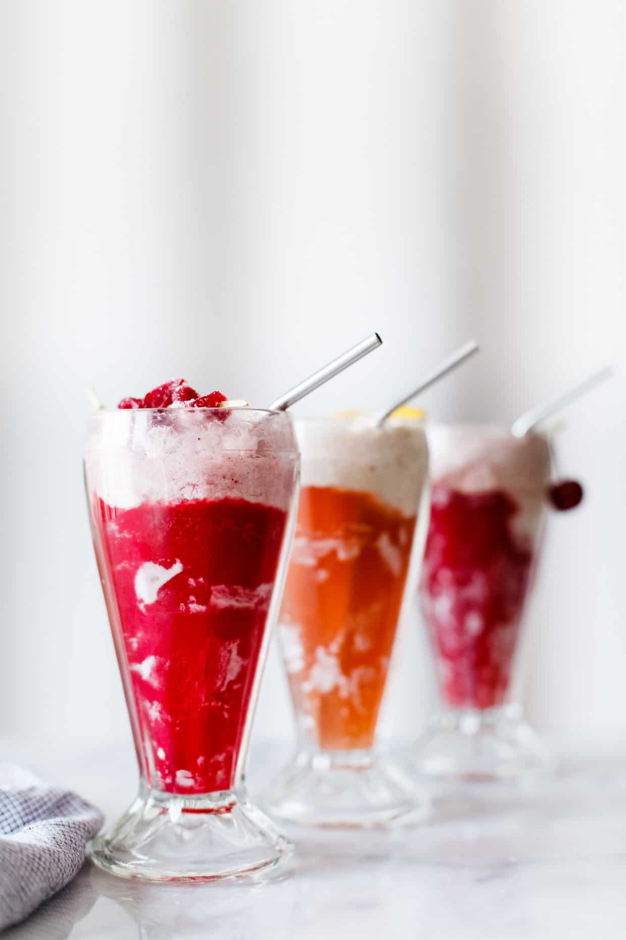 Hibiscus Ginger Ice Cream Floats