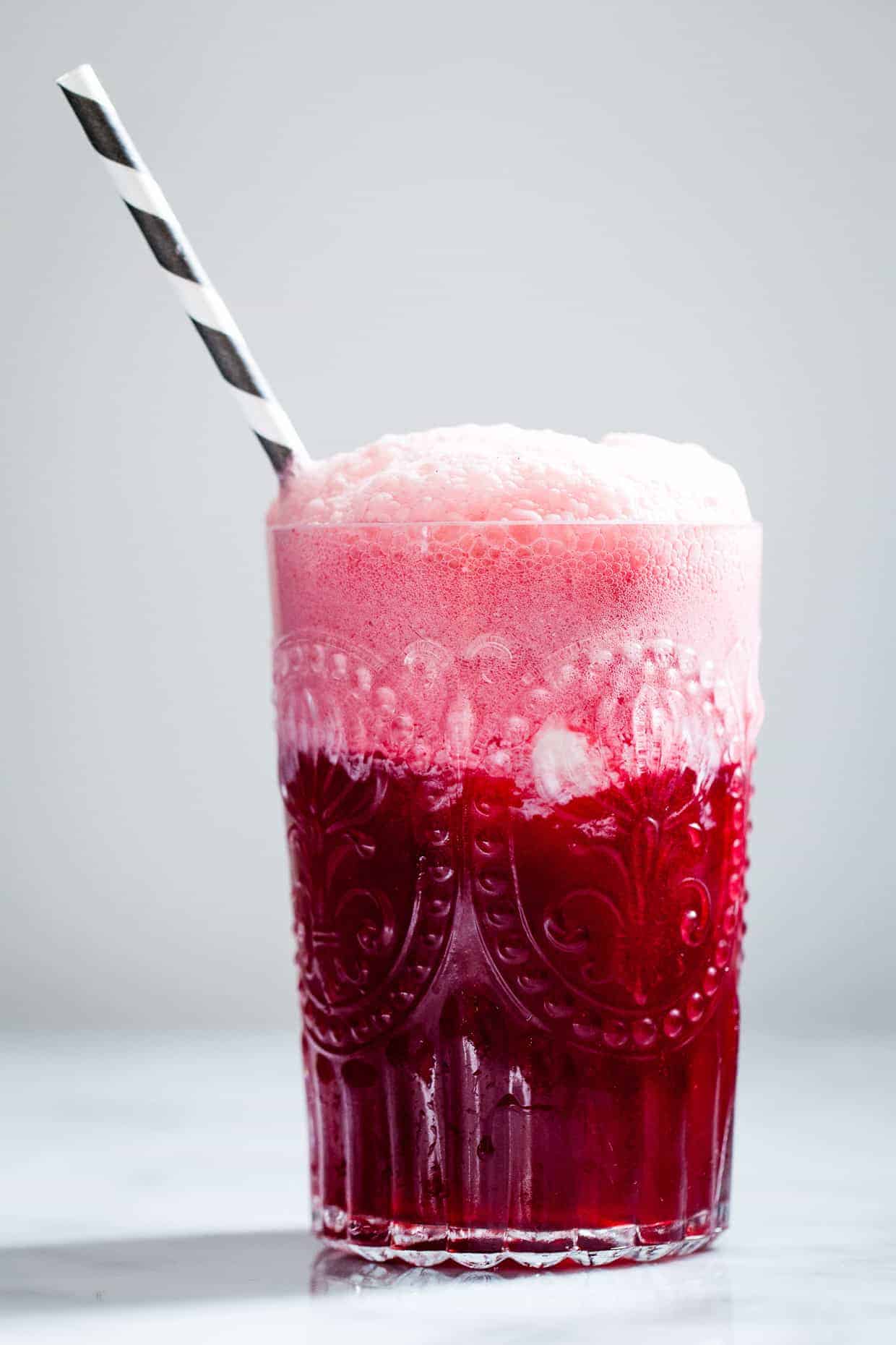 Hibiscus Ginger Ice Cream Float