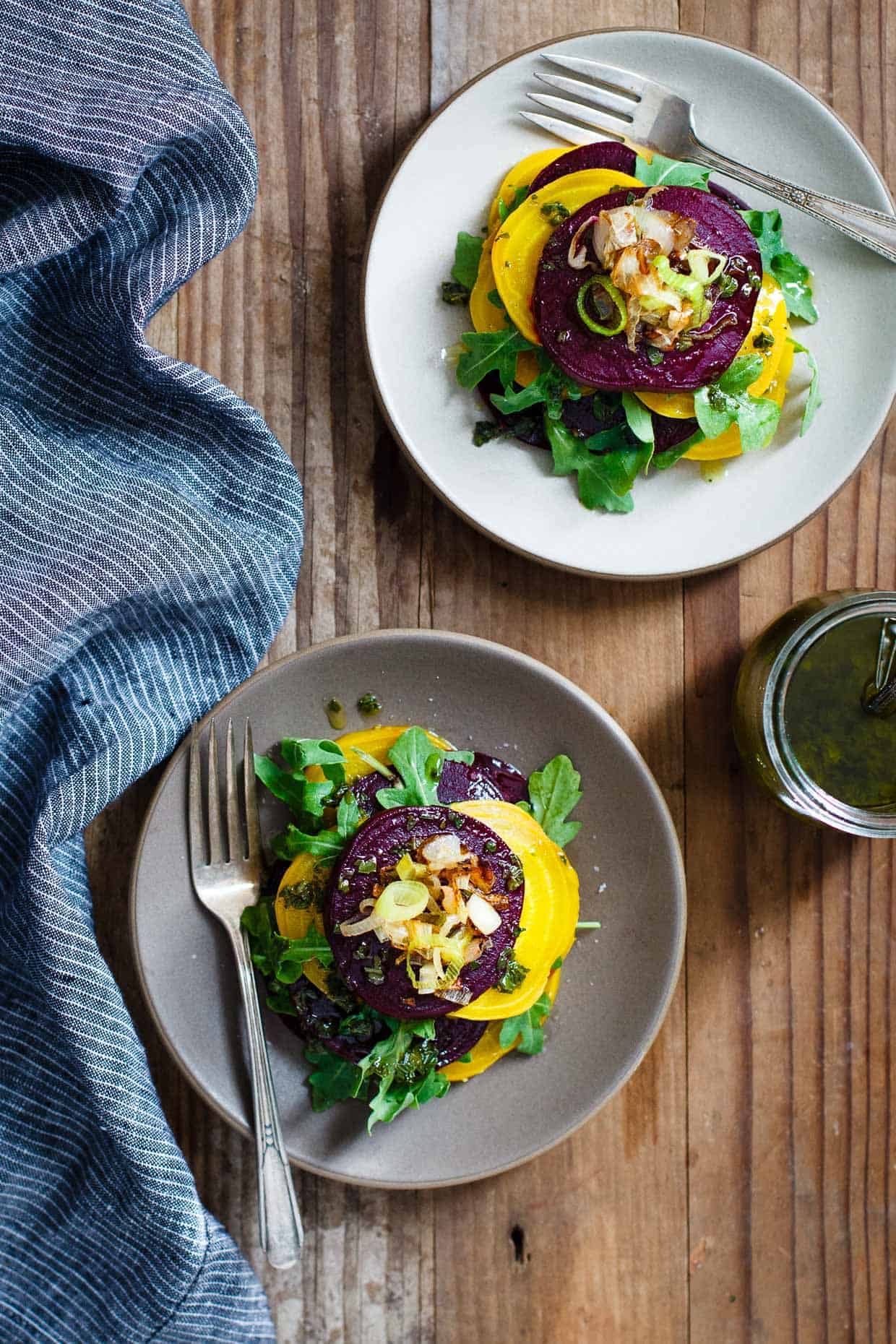 Roasted Beet Salad with Crispy Shallots & Tarragon-Basil Olive Oil ...