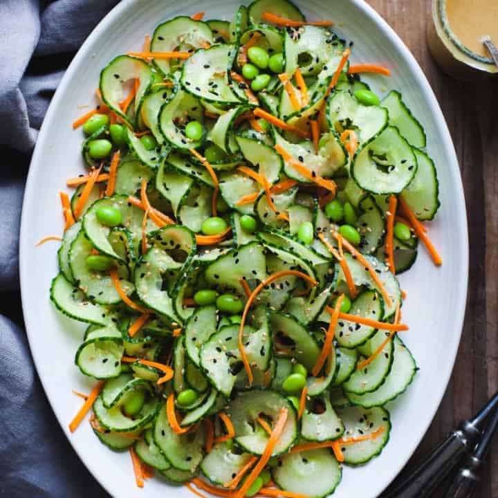 Sesame Ginger Miso Cucumber Salad