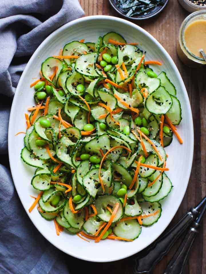 Sesame Ginger Miso Cucumber Salad