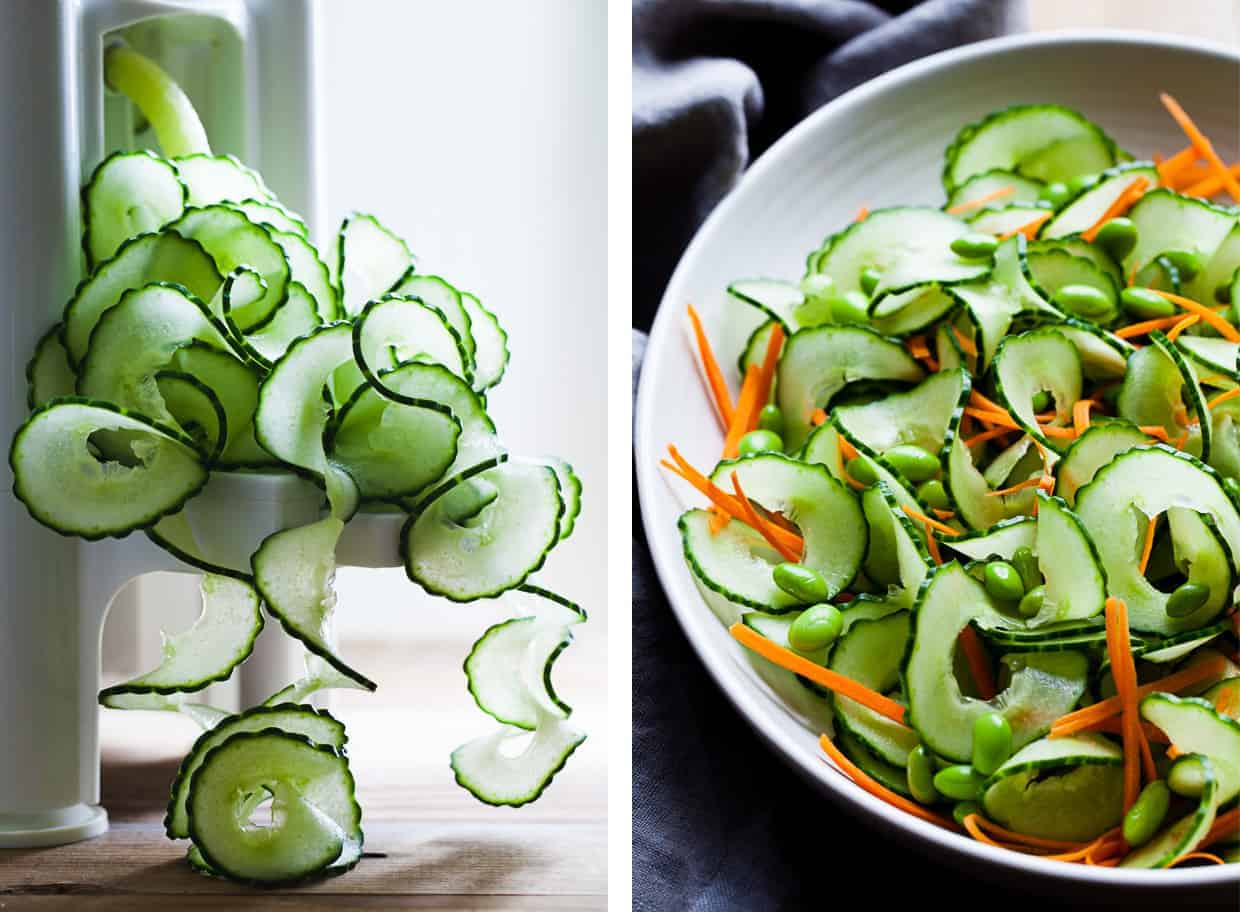 Spiralized Cucumber Salad