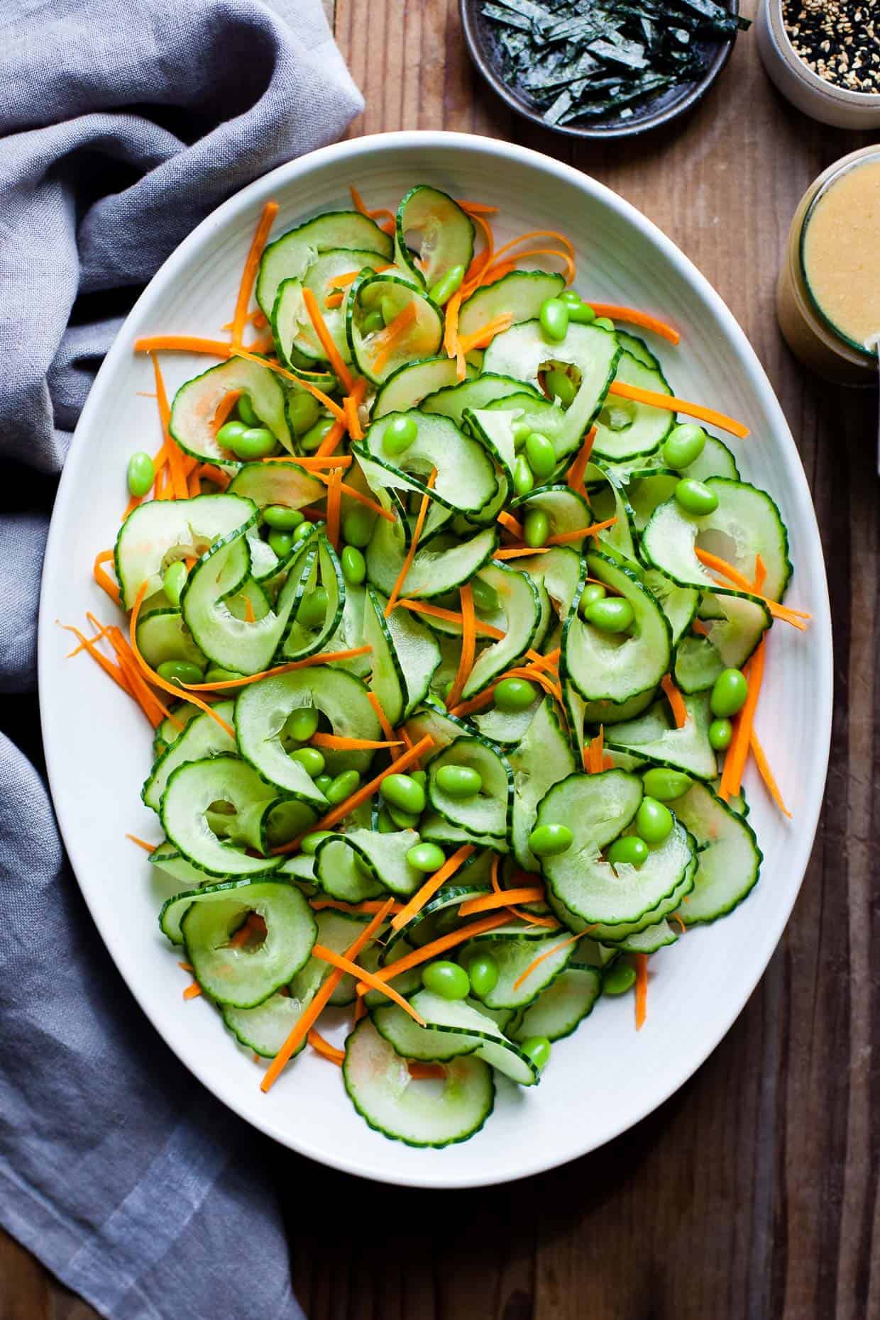 Sesame Ginger Miso Cucumber Salad