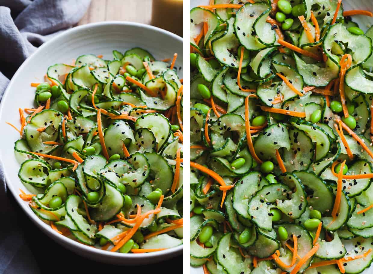 Sesame Ginger Miso Cucumber Salad