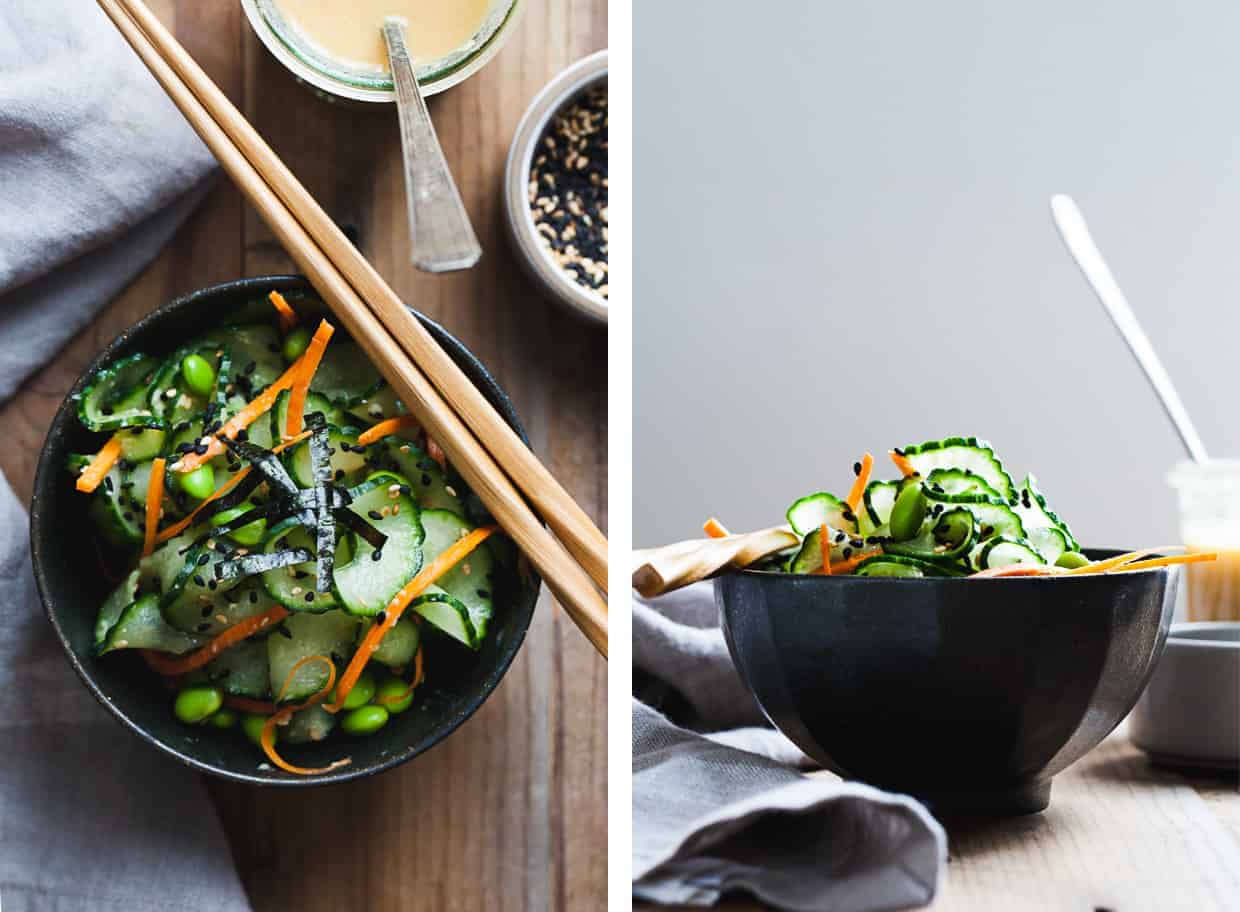 Sesame Ginger Miso Cucumber Salad