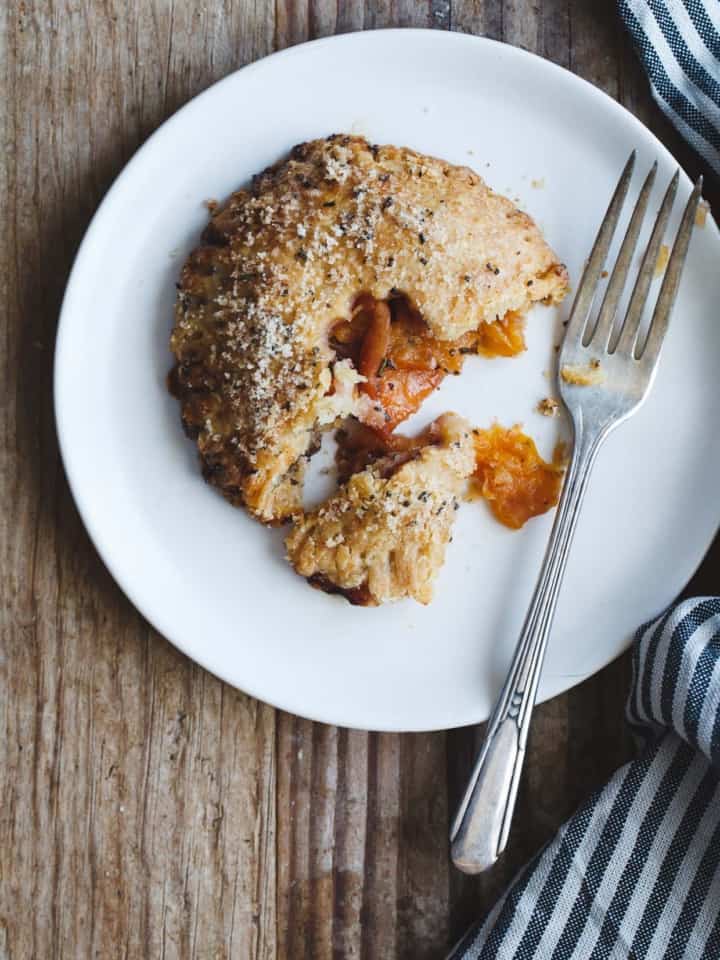 Rosemary Peach Hand Pies with White Chocolate Mascarpone