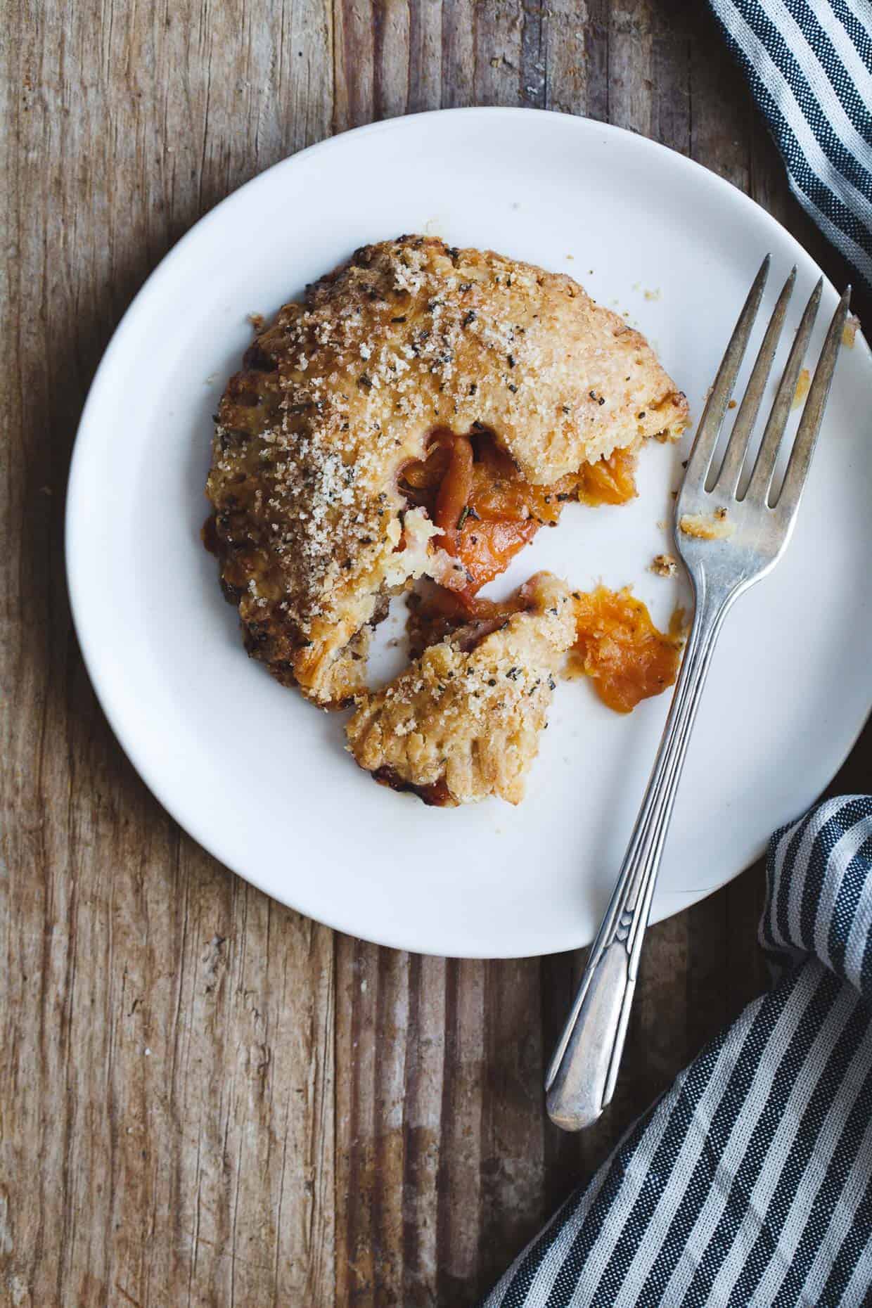 Rosemary Peach Hand Pies with White Chocolate Mascarpone