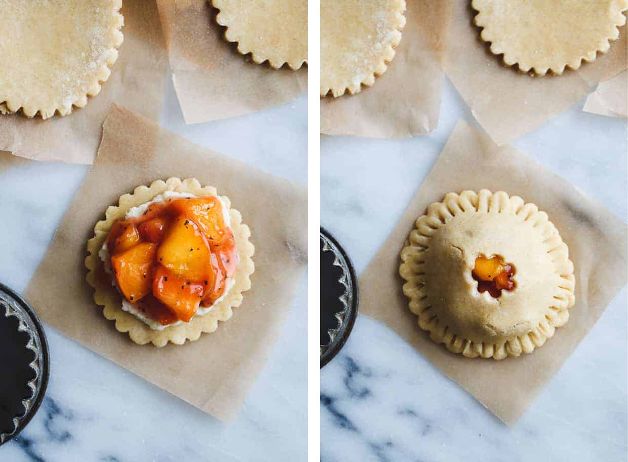 Rosemary Peach Hand Pies with White Chocolate Mascarpone