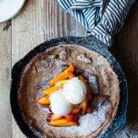 Chestnut Dutch Baby with Caramelized Nectarines