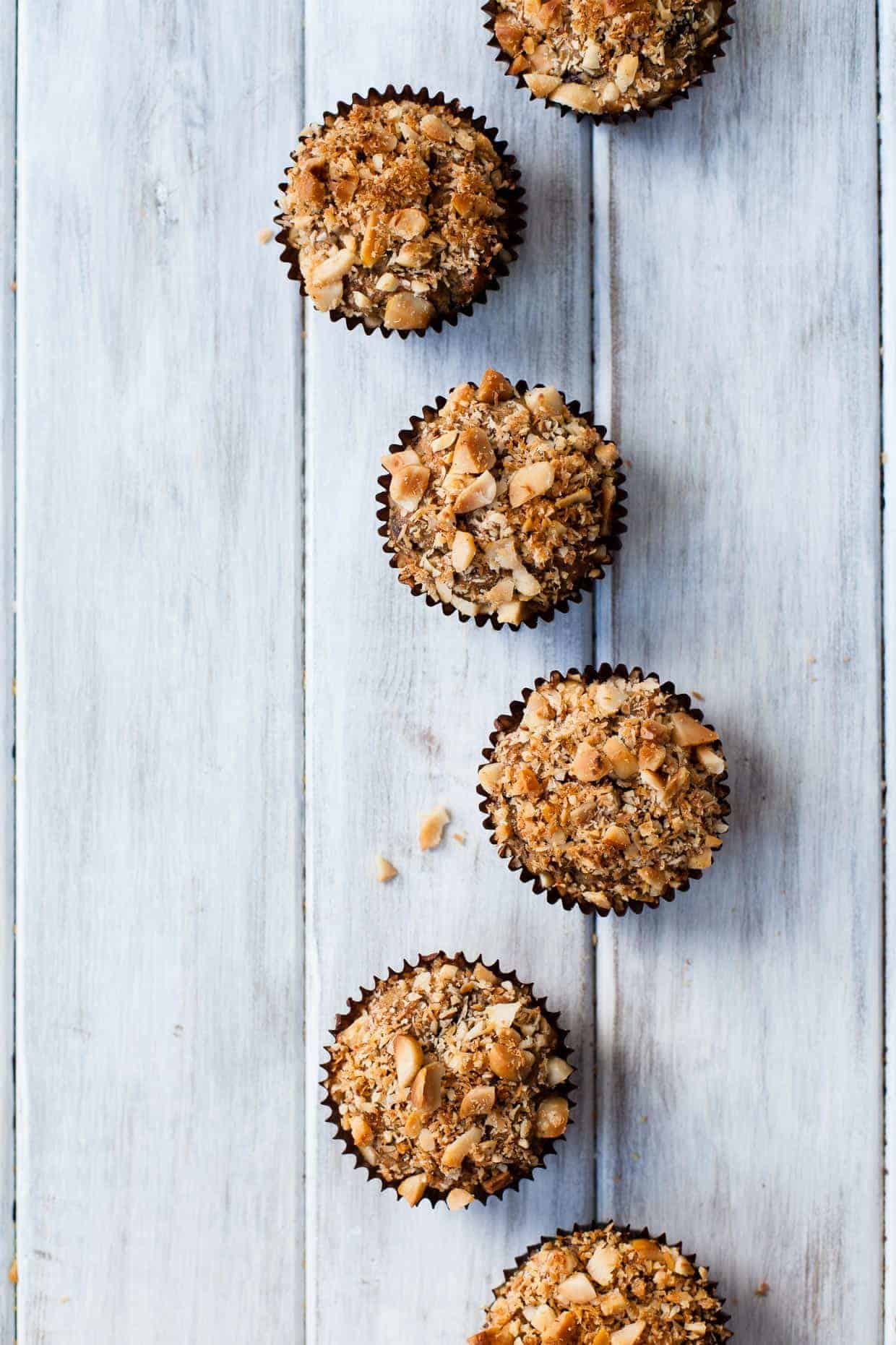 Coconut Chocolate Chunk Banana Macadamia Nut Muffins