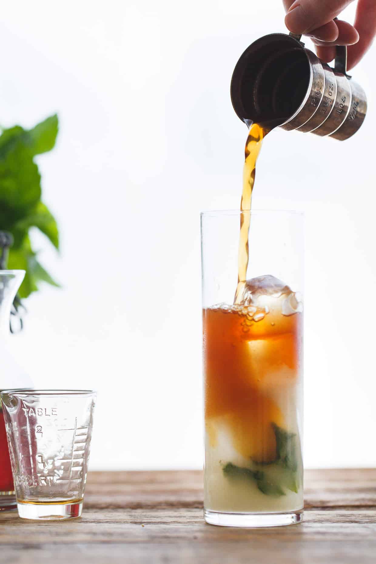 Sparkling Asian Pear and Mint Iced Tea