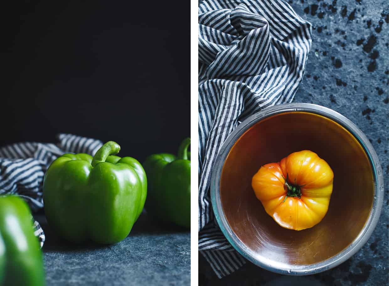 Bell Pepper and Heirloom Tomatoes