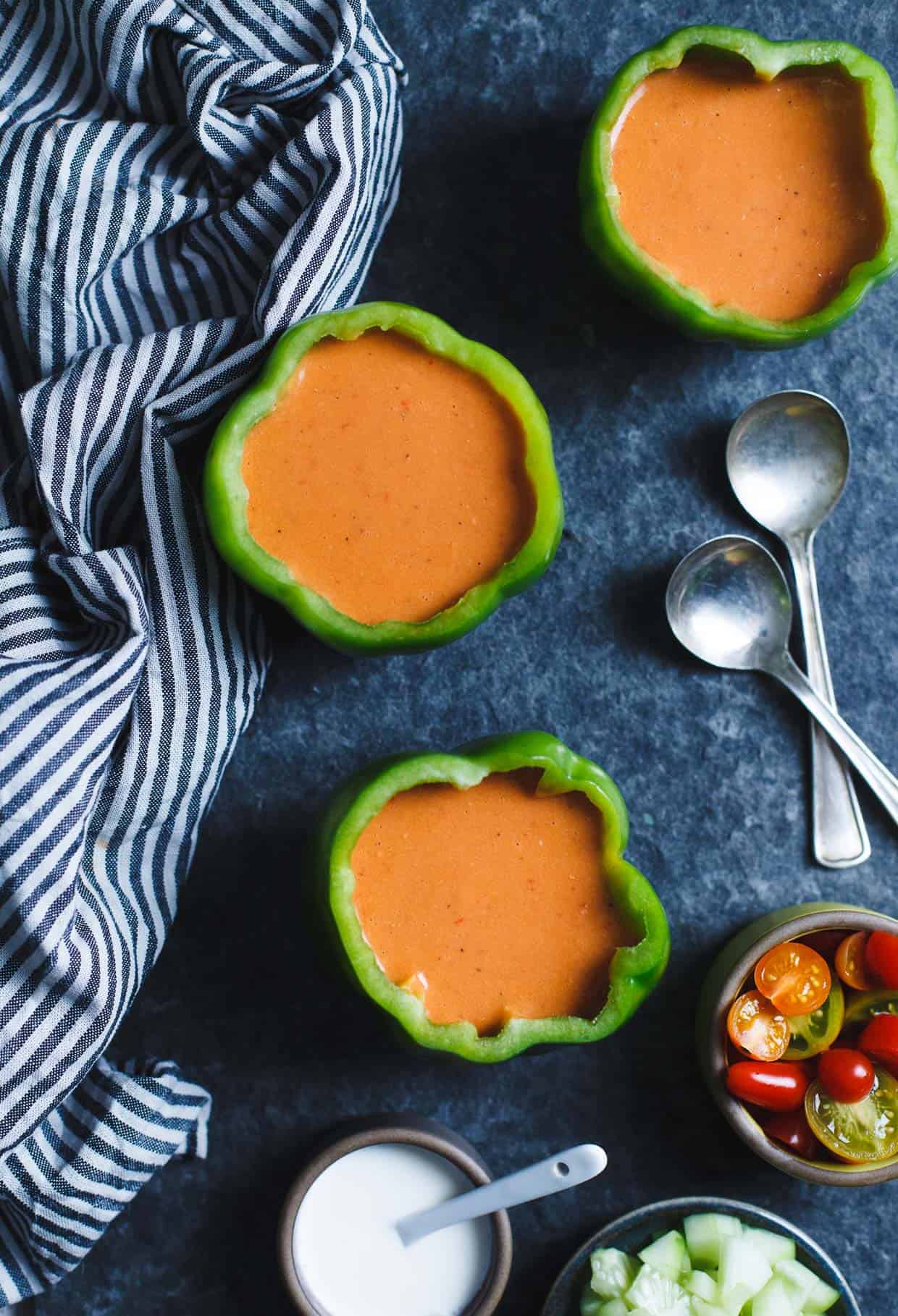 Heirloom Tomato and Bell Pepper Gazpacho