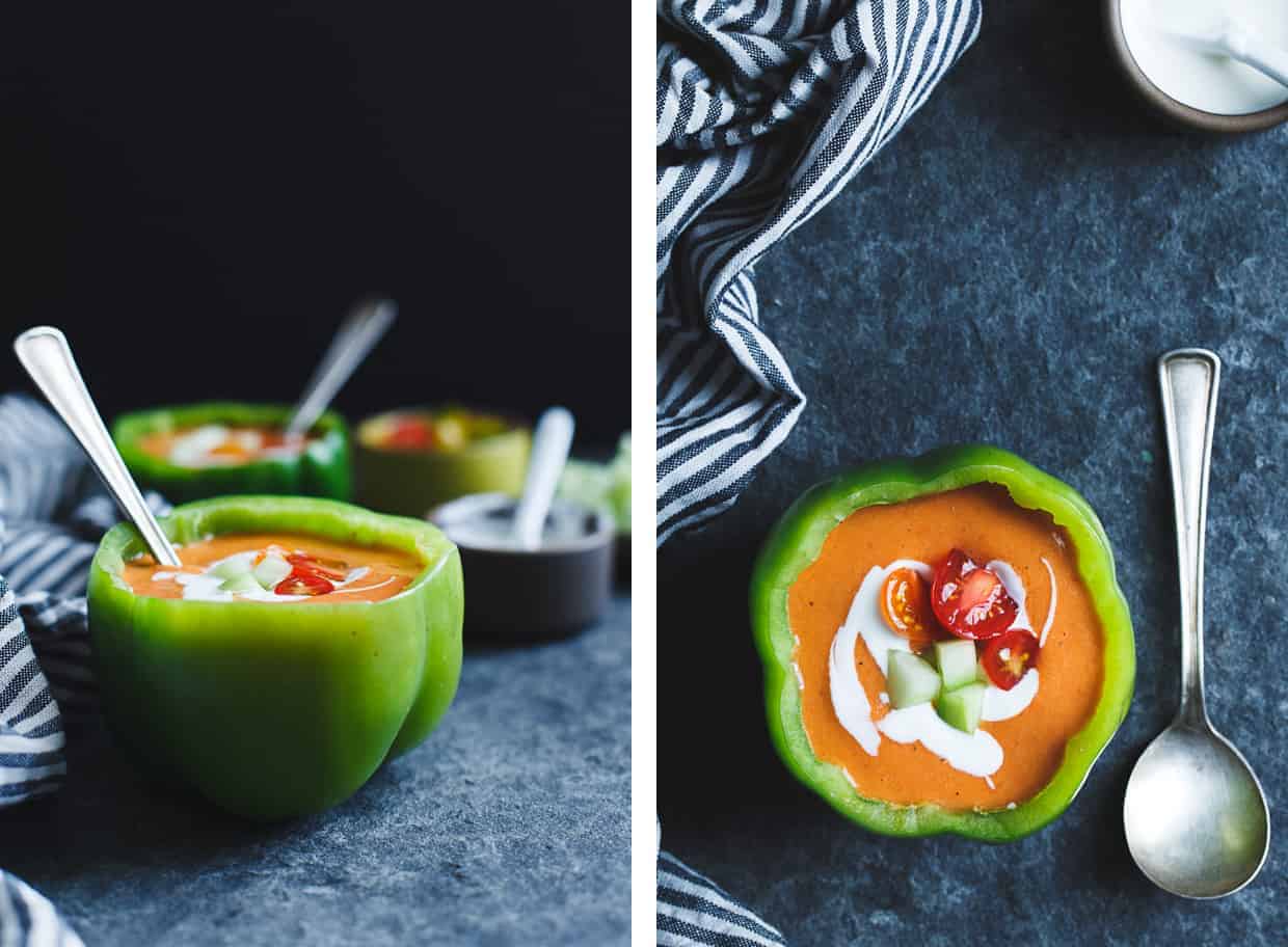 Heirloom Tomato and Bell Pepper Gazpacho