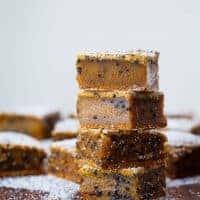 Black Sesame Pumpkin Mochi Cake