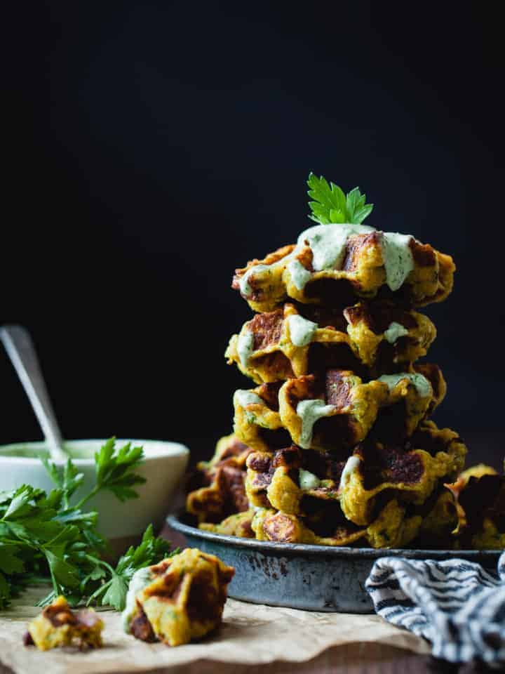 Spaghetti Squash Fritters with Dill Yogurt Sauce