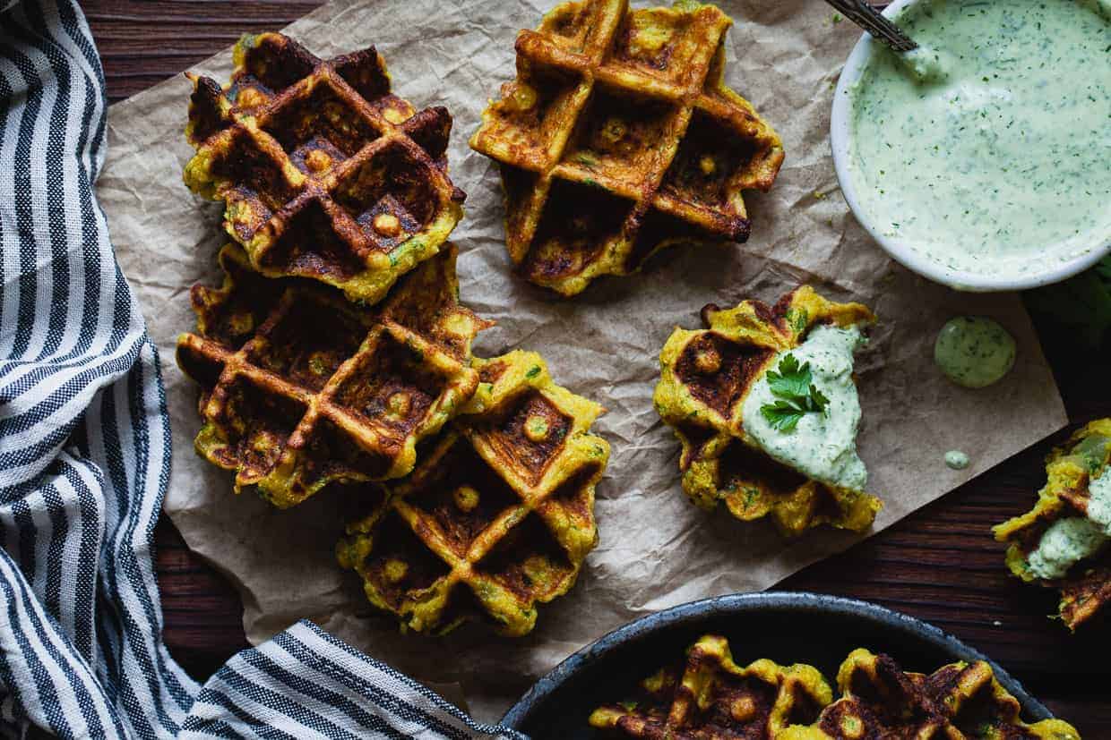 Spaghetti Squash Fritters with Dill Yogurt Sauce