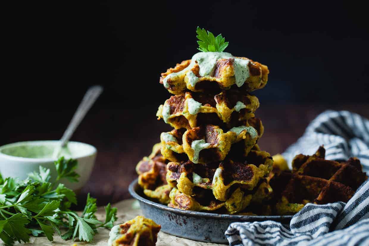 Spaghetti Squash Fritters with Dill Yogurt Sauce