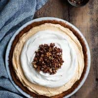 Almost No-Bake Pumpkin Cheesecake Mousse Pie