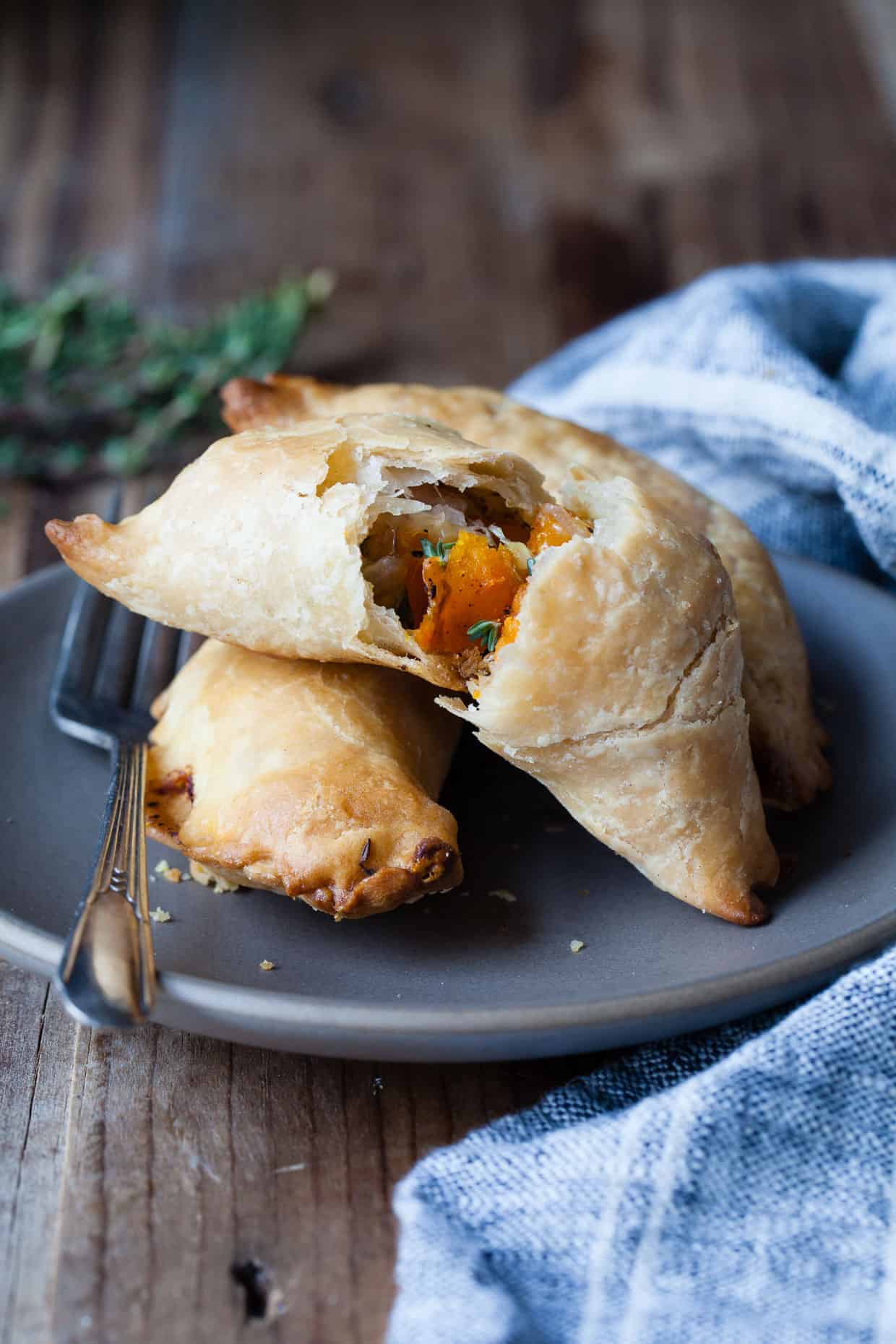 Gluten-free Kabocha Empanadas with Gruyère & Thyme